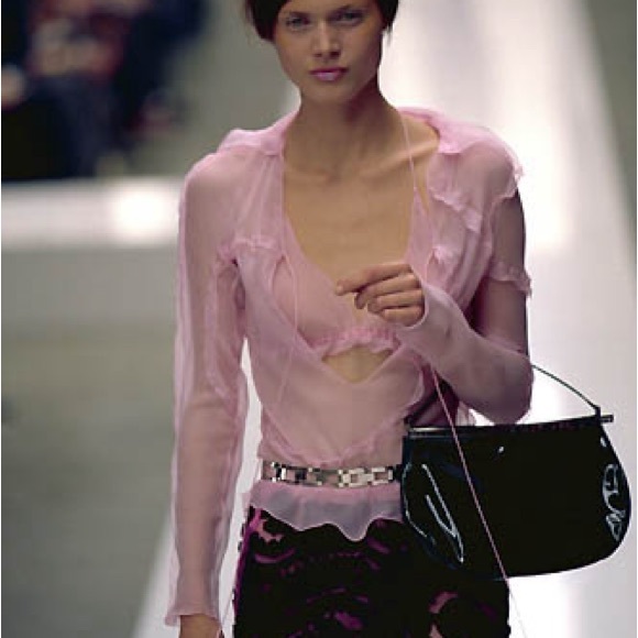 RARE Fendi S/S 2000 Pink Silk Chiffon Top! - Picture 7 of 8